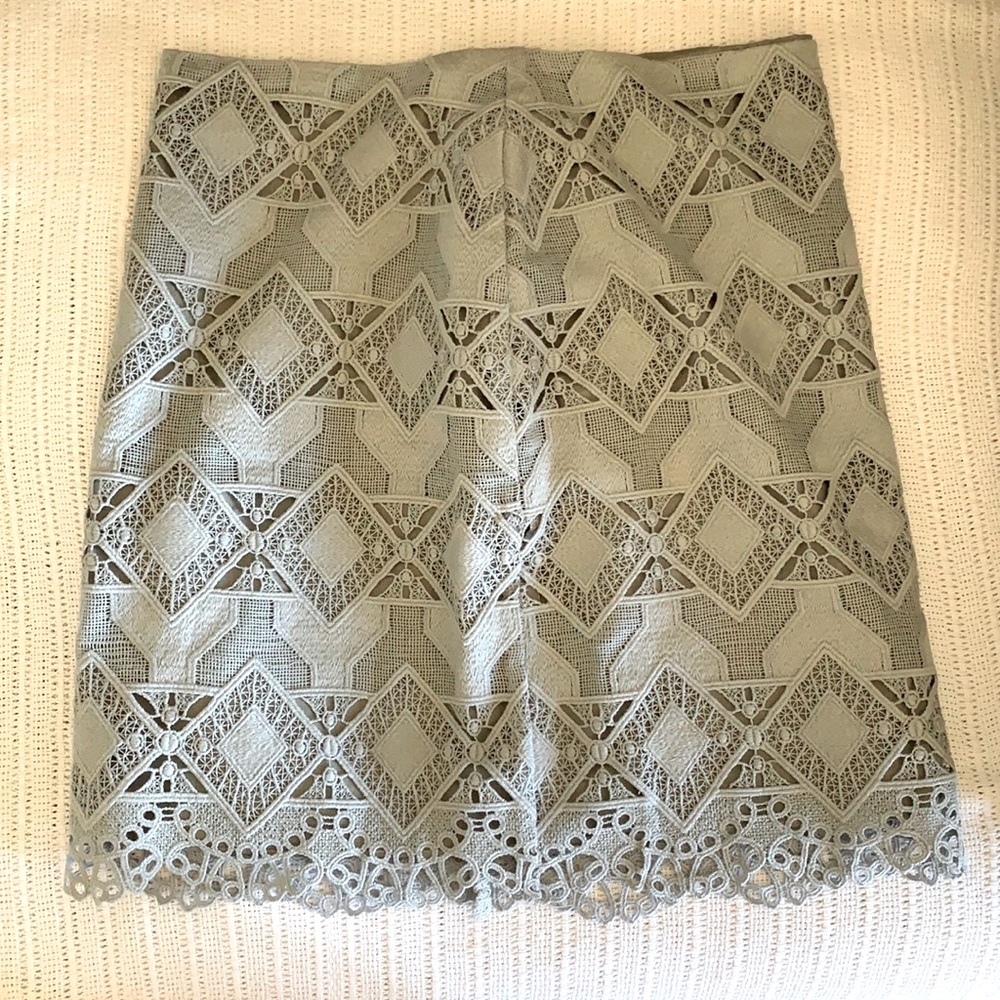 Grey lace skirt